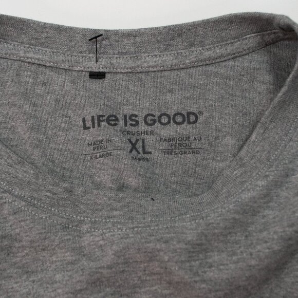 Life Is Good Crusher Tee T Shirt Mens XL Gray Road Bike Mountain Cycling JJ02X - Picture 4 of 5